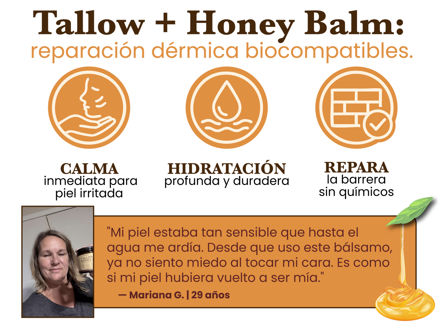 TALLOW HONEY BALM TERRA-LOTUS - BALSAMO DE SEBO DE RES Y MIEL