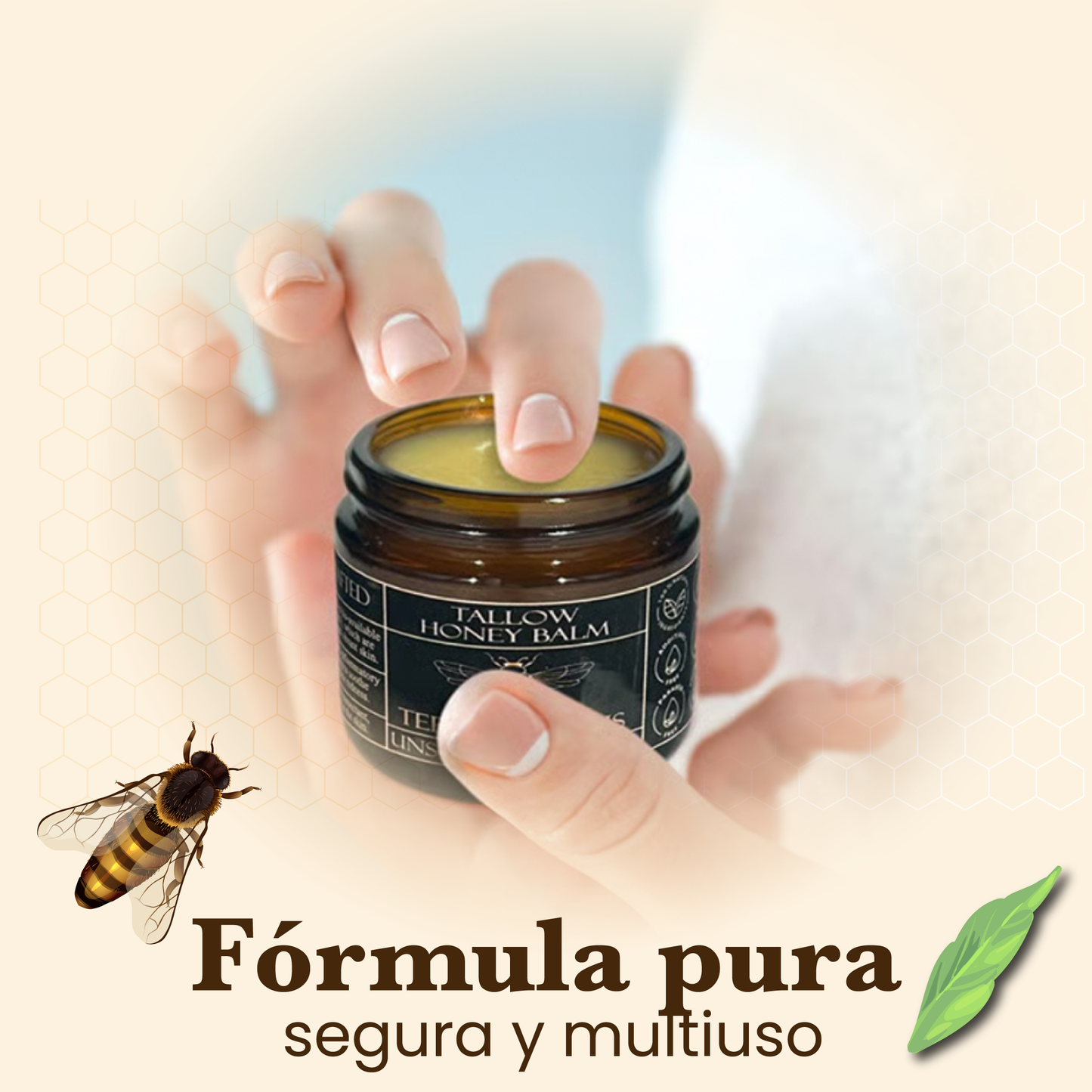 TALLOW HONEY BALM TERRA-LOTUS - BALSAMO DE SEBO DE RES Y MIEL