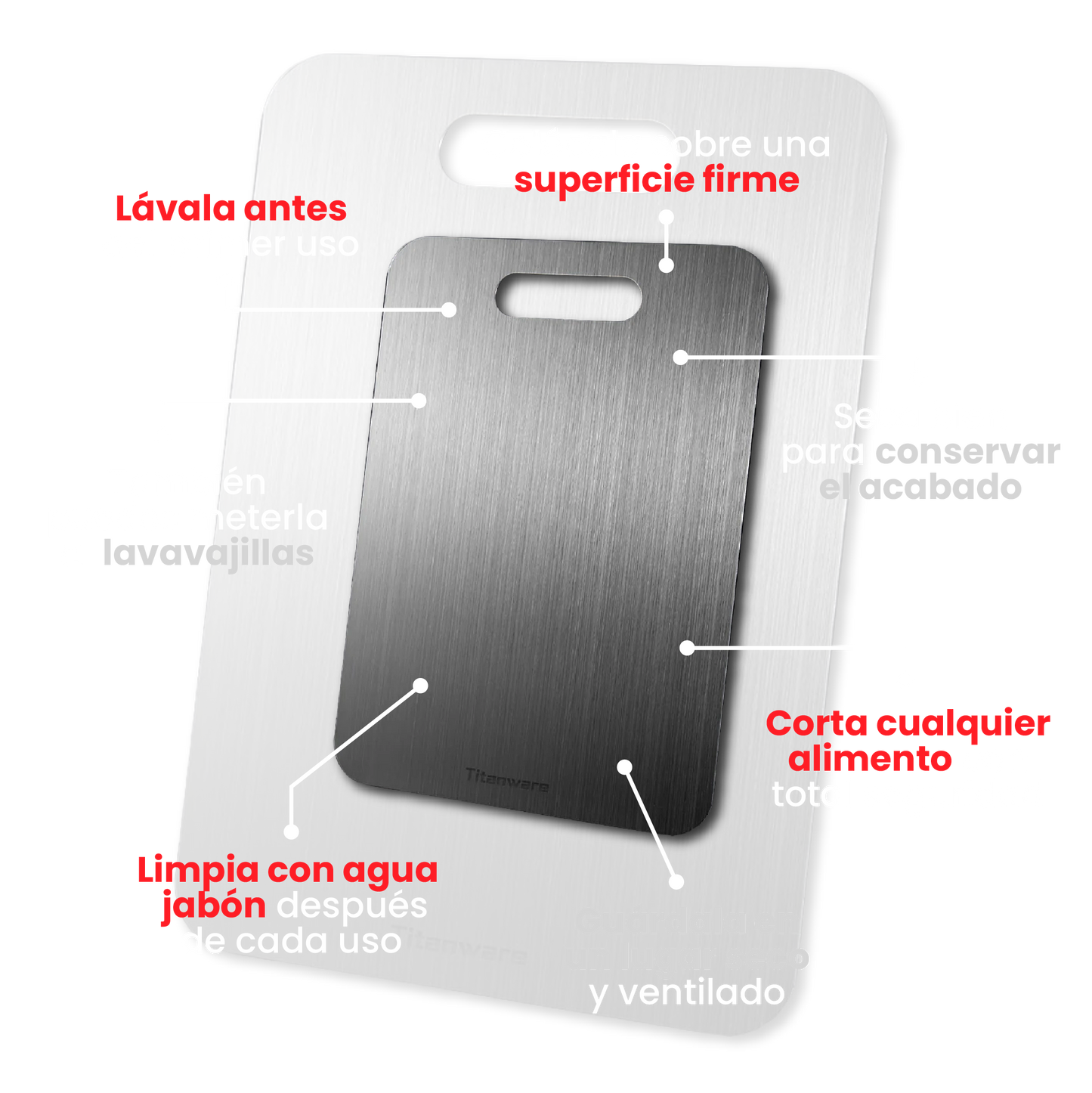 TABLA COCINA TITANIO