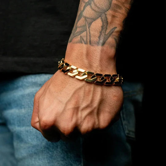Pulsera Entrelazada Chapada en Oro Resistente al Agua