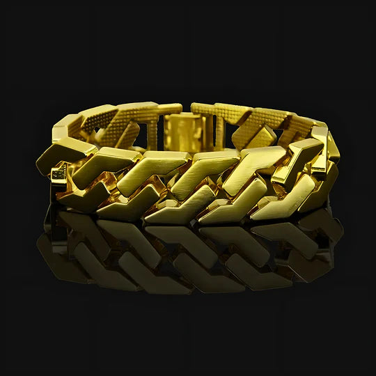 Pulsera Entrelazada Chapada en Oro Resistente al Agua