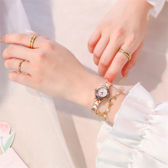 Reloj Clásico de Mujer en Oro Rosa