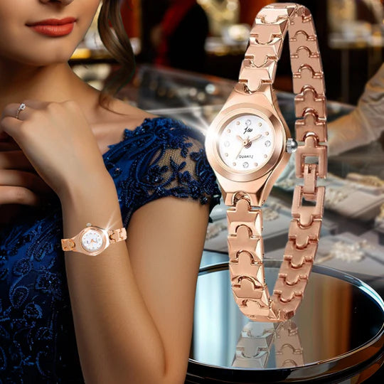 Reloj Clásico de Mujer en Oro Rosa