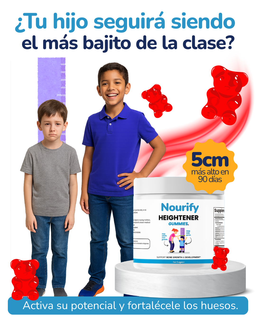 GOMAS CRECIMIENTO PARA NIÑOS