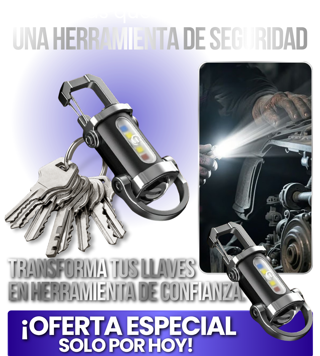 Linterna Llavero Multifuncional