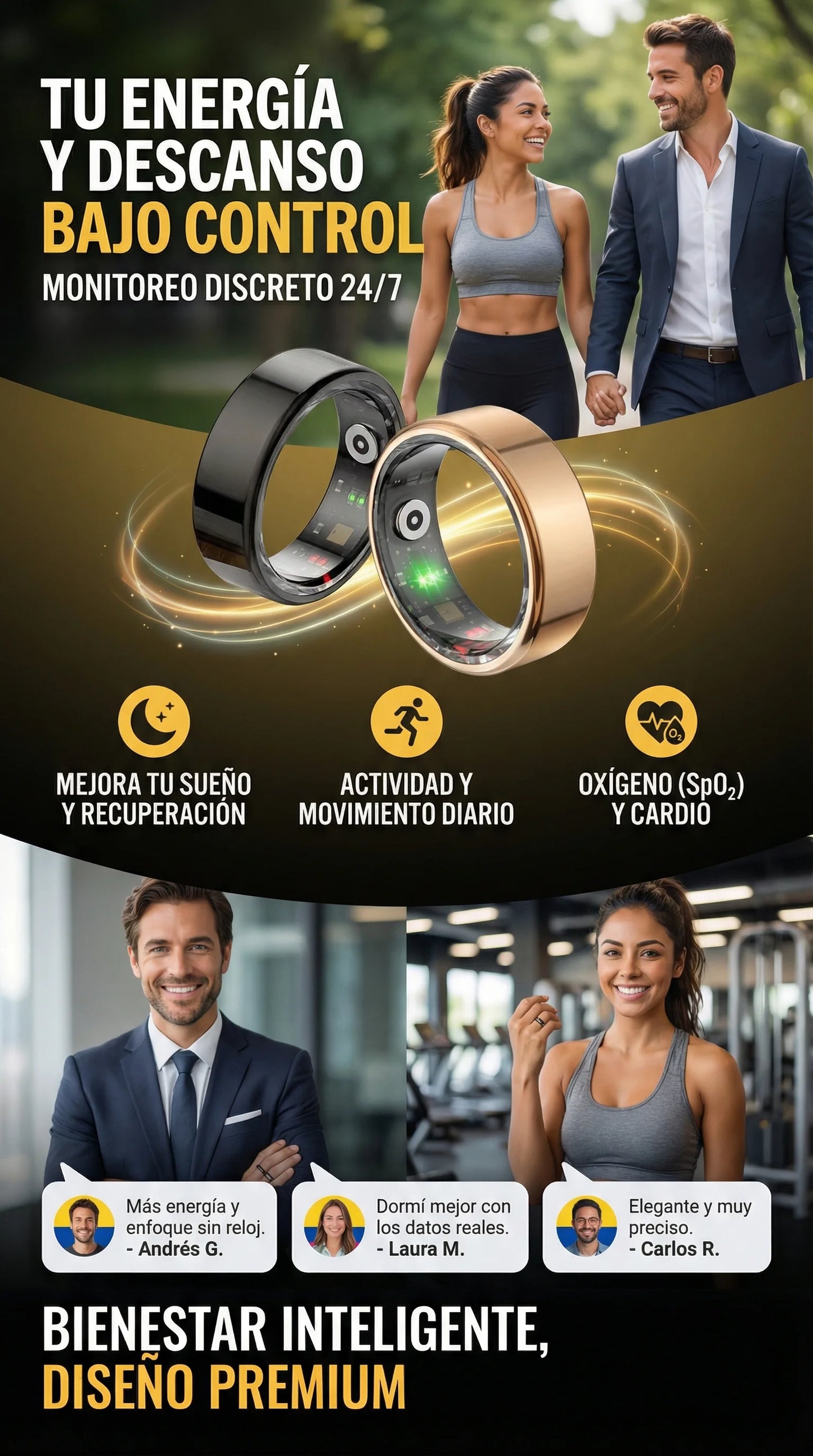 Smart Ring Anillo Inteligente para Monitorea tu Bienestar