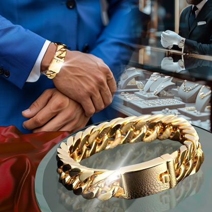 Pulsera Entrelazada Chapada en Oro Resistente al Agua