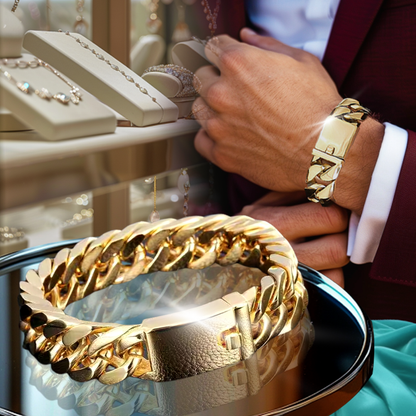 Pulsera Entrelazada Chapada en Oro Resistente al Agua