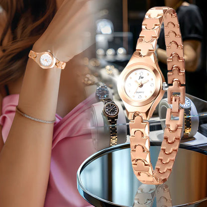 Reloj Clásico de Mujer en Oro Rosa