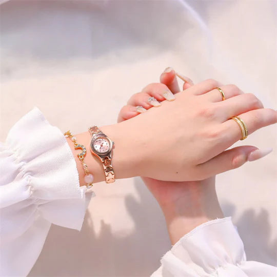 Reloj Clásico de Mujer en Oro Rosa